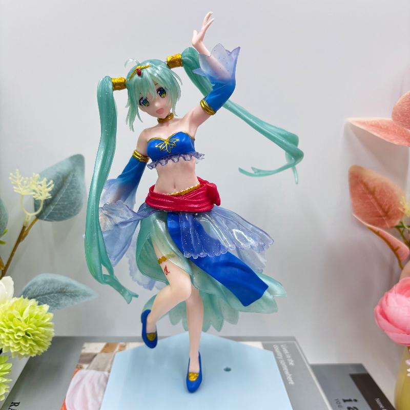 Hatsune Miki Anime Character Kawaii Pvc Model Standing and Sitting Doll Action Doll Collection Decorations Christmas Playthings Presents