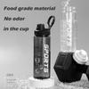 700 ml Sportvattenflaska Fri Bärbar Läckagesäker Plastdryckeskärl Tour Gym Utomhus Resor Sport Genomskinlig Vattenkopp