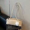 Suede French Stick Bag Lg Clutch,Vintage Rectangle Bowknot Underarm Shoulder Bag,2026 Autumn Winter Retro Brown Women Handbag