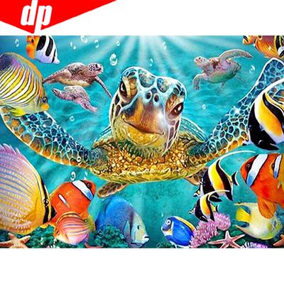Diamond Painting Round Stones Tortoise Diamond Embroidery Full Display Animals Hobby And Handicraft