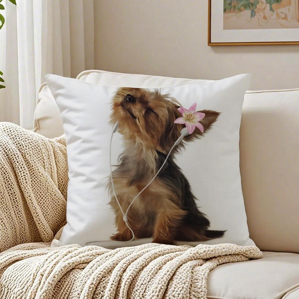 NICE CUTE Chihuahua Dog Cushion Cover Pillowcase Antidustmite Living Room Sofa Decor Cushion Room
