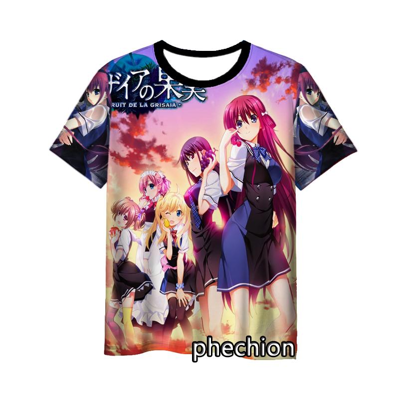 Phechion New Fashion Men/Women The Eden of Grisaia 3D Printed Short Sleeve Casual T Shirt Sporting Hip Hop Summer Tops L253