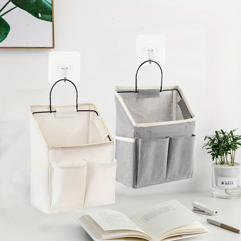 Wall-Mounted Fabric Hanging Pouch for Dorm and Bedside Storage