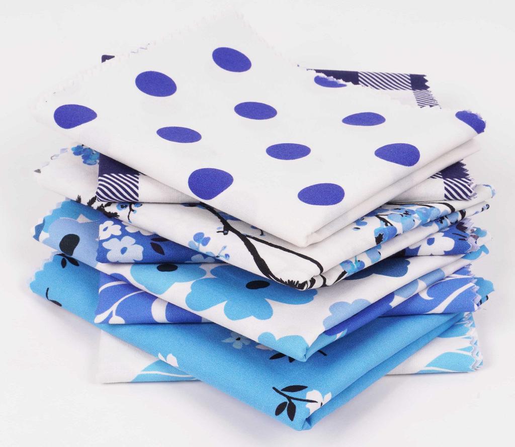 Soimoi 8 Pc Fat Quarter Bundle,  Basic Collection Of Floral & Geometrics  Print 18"x 22"  DIY Patchwork-  100  Cotton  Pre-Cut Quilting Fabric White &