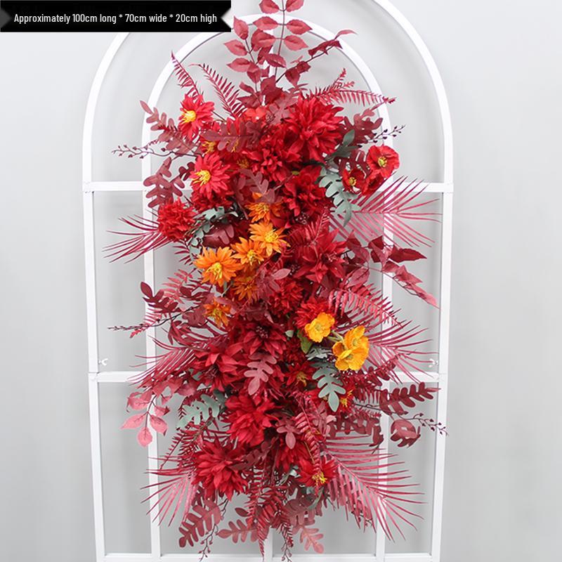 Blumen Kunstseide Blumenstreifen Set: Lange Hängegang-Anordnung & Hochzeitsaal-Dekor