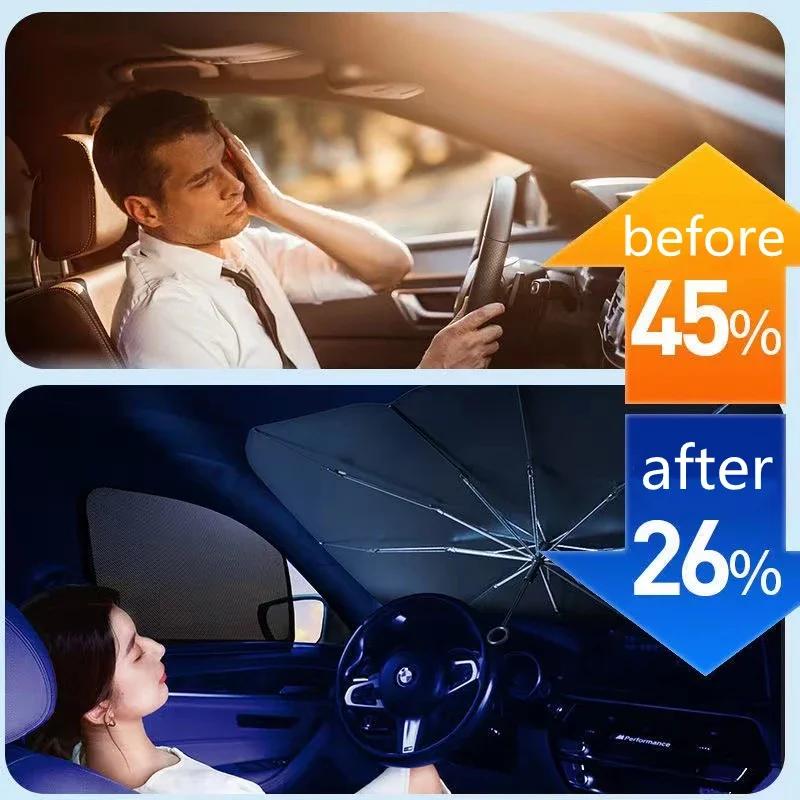 Adesivo per Auto Ford Nuovo 2025 Parasole per Auto Caldo Visiera Parabrezza Anteriore Protezione Solare Parasole Pieghevole Per Ford Focus mk2 mk3 mk4 Fiesta m