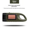 Portable Multi-Function Solar-Powered LED Emergency Flashlight with Hand Crank