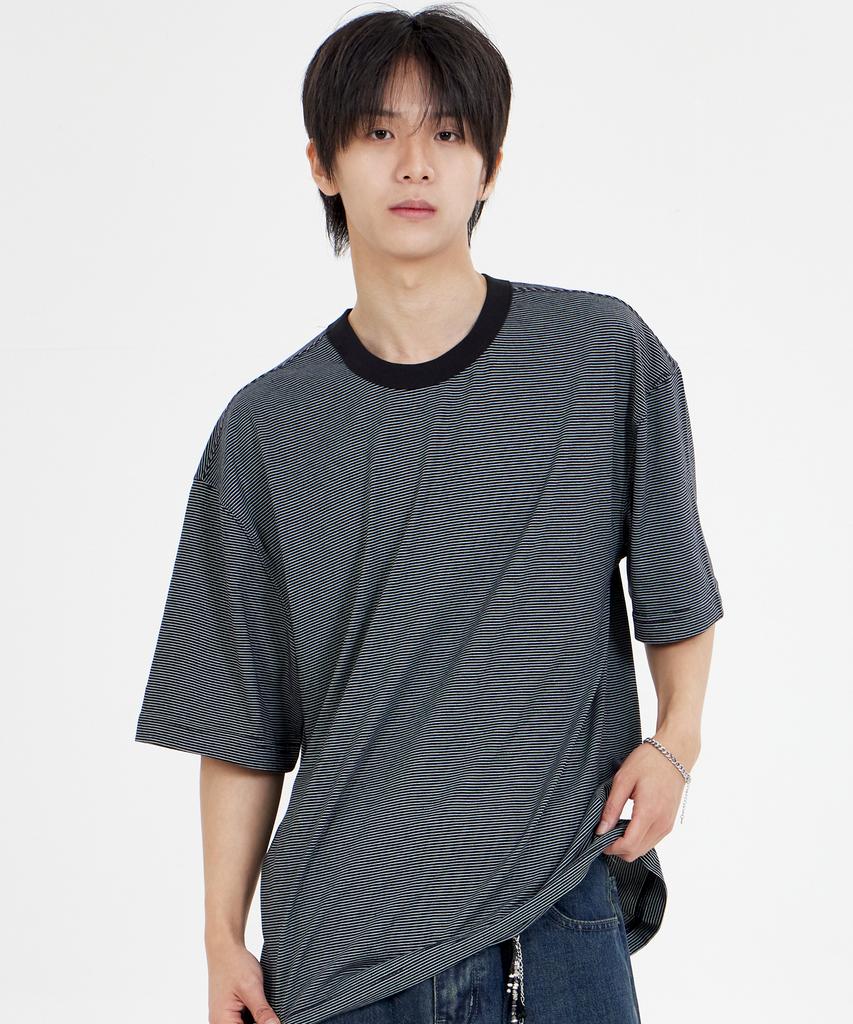 BY.L Small Stripe T-Shirt Black