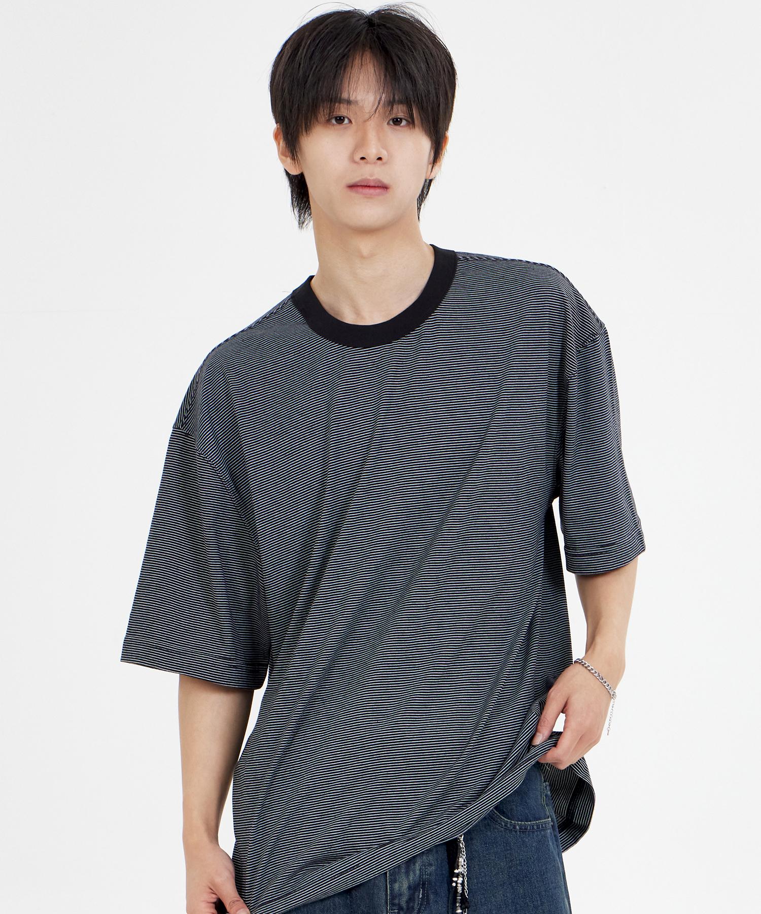 Biel Small Stripe T-Shirt Black M