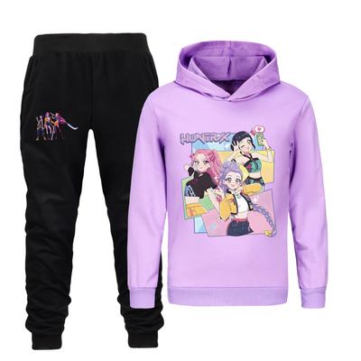 Detské Oblečenie Súpravy Kpop Hon na Čarodejnice Detská Súprava Mikiny s Kapucňou