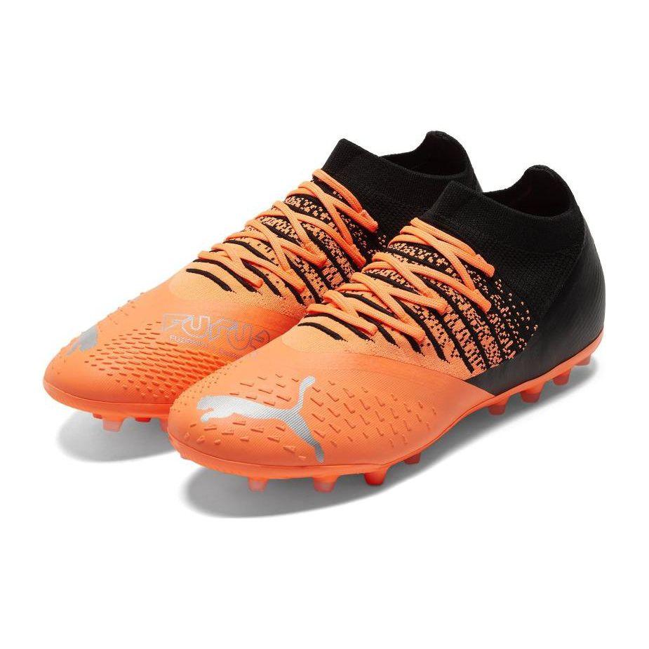Puma Future Z 3.3 Round Toe Lace-Up MG (Rubber Short Studs) Soccer Shoes Men Soccer Shoes Black Orange 106763-01