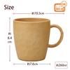 Miyamoto Sangyo WOODY CRAFT Mug, Natural, Size Approx. W7.6 D10.5 H8.4 142686