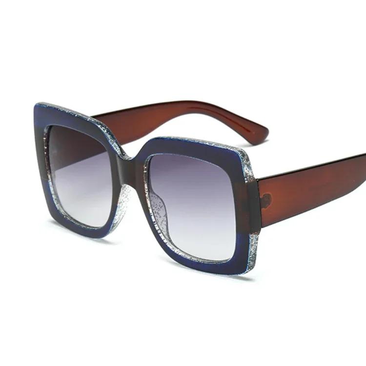 

Square Sunglasses UV 400 Protection Woman Designer Clear Lenses Sun Spectacles Female Three Colors Big Frames Party Eye Spectacles Oculos