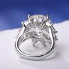 3CT/10CT D Color Moissanite Ring For Women 100%   CopperAU750 Plated Engagement Wedding Bride Diamond Rings with GRA