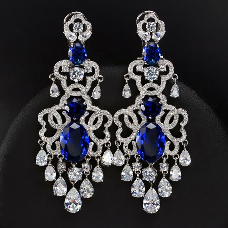 Popular Fringed Earrings, Micro-Inlaid Zircon Exaggerated Long Earrings, High-Quality Jewelry