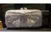Mermaid handmade diamond-encrusted evening bag foreign trade empty metal hard box full of diamonds hand bag for women Stone Clut