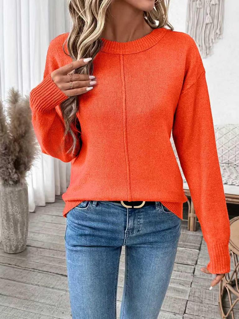 Women's Casual Loose Pullover - Elegant, Soft Autumn/Winter Sweater for Everyday Comfort