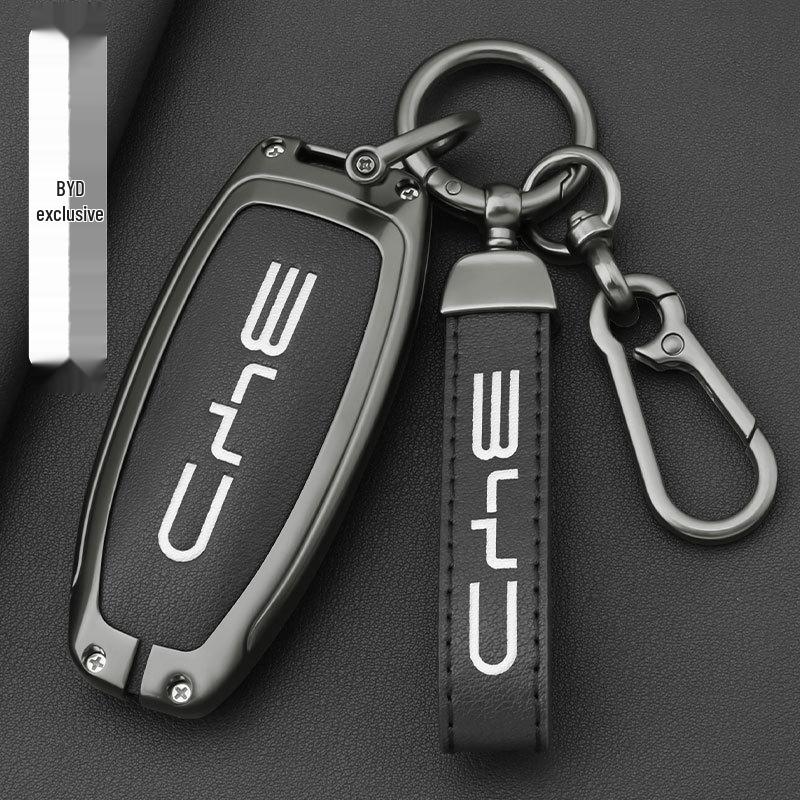 BYD Key Case for Models: Qin, Han Plus DMI, Song Pro, Tang, Yuan, Destroyer 05, Seagull, Dolphin, and Lion – Shell Buckle Design