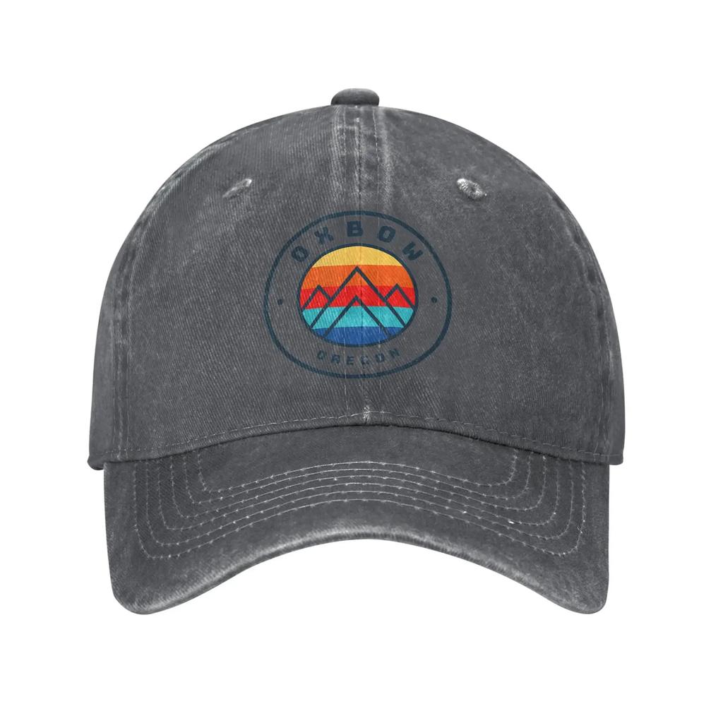 Retro Oxbow Oregon Fishing Summer Baseball Caps Unisex Distressed Cotton Sun Cap Mountain Outdoor Activities Adjustable Caps Hat