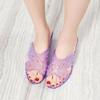 Anti Slip Slope and Crystal Jelly Thick Soled High-heeled Sandals for Women's Summer Outdoor Wear Fashionable and Versatile Transparent One-piece Mop