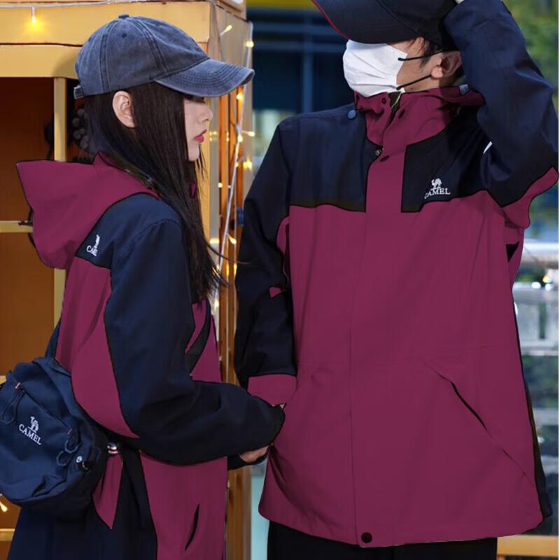 CAMEL Men s 3-in-1 Outdoor Fleece Lined Storm Jacket S