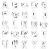 New S925 Silver 26 Letter A-Z Charm Fine Beads Fit Original  Charms Silver S925 Bracelet Accessories DIY Jewelry For Women