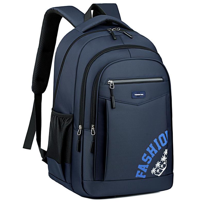 Letter Print Fashion Oxford Backpack Breathable Laptop Compartment Bag Students