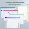 Colored Zipper PVC Mesh Storage Bag - Pencil Case & File Organizer