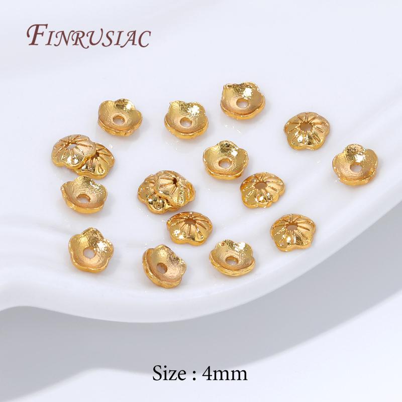 

10/20Pcs 18K Gold Plated Brass Bead Caps,Flowers Beads Cap For Jewelry Making Supplies,DIY Necklaces&Bracelets Accessories 10 pcs
