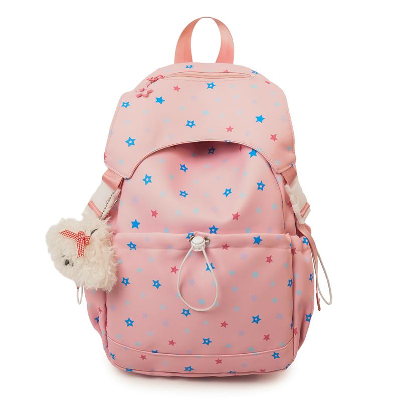 Star Print Backpack Student Schoolbag Women's Commuter Backpack
