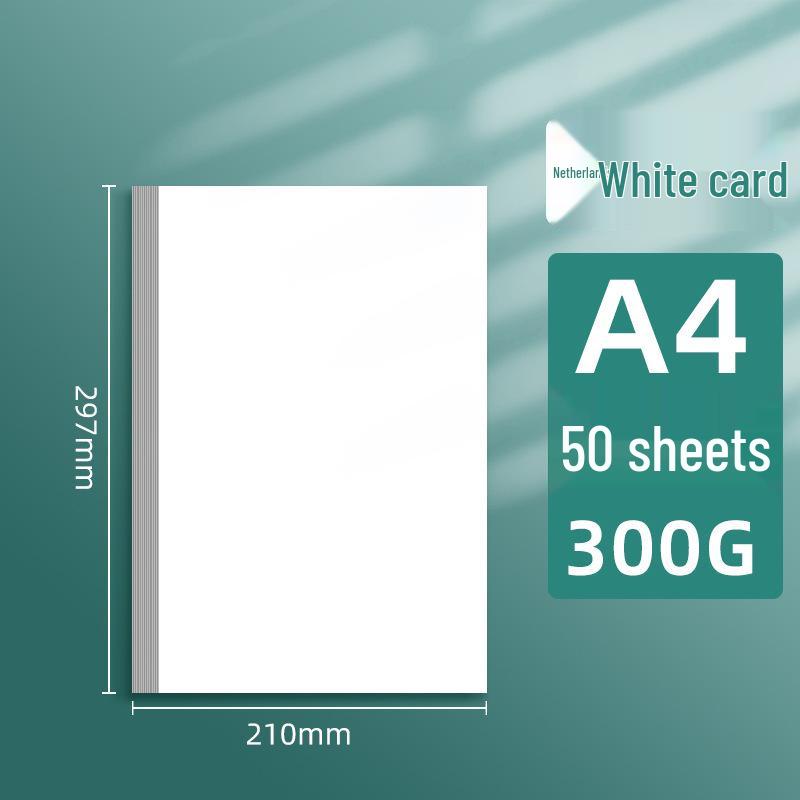 

Голландская белая бумага для рисования 4K: Плотный белый кардсток формата А4 300 г для скрапбукинга