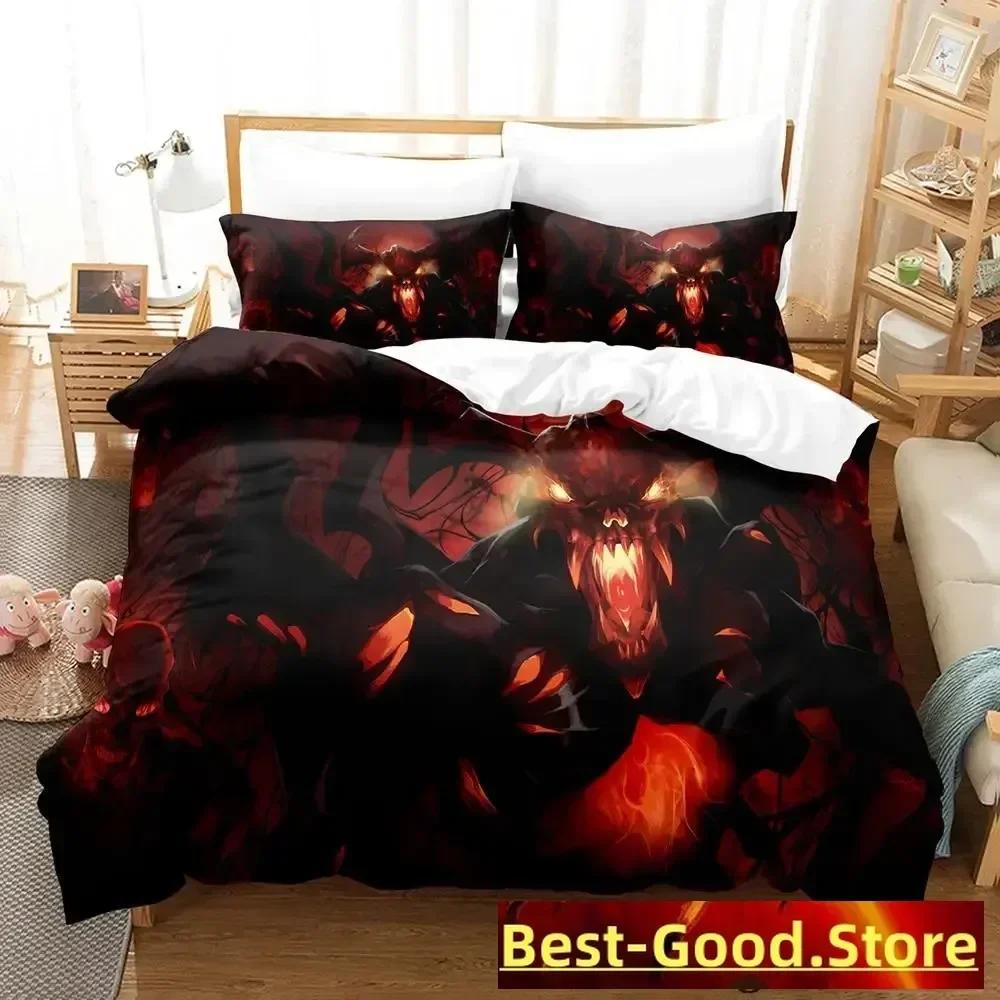 

Comforter Game Dota 2 Bedding Set Printed Bed Set With Bed Soft Single Double Queen Super King Size Bedroom Comforter (quilt)-EU Single(135*200cm)3pcs