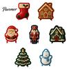 Kitchen Gifts for Bakers Christmas Mini Pie Mold, 3D Relief Embossed Hand Baking Gadgets Reusable DIY Dough Press Mold Holiday Party Molds