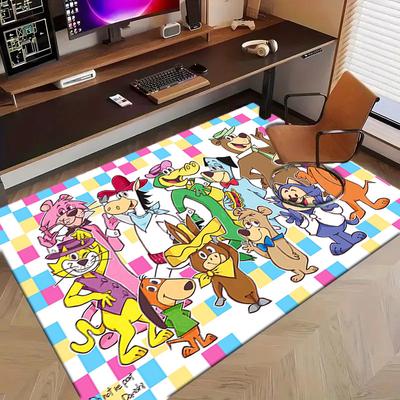 1pc Office Carpet Chair Mats Cartoon Animal Characters Perfect for Decorating Office Chairs, Living Rooms, Or Bedrooms,Polyester Carpet