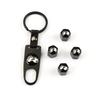 ZDFVU1 Car Wheel Tire Valve Stem Caps with Keychain for Volkswagen VW GTI SRacing Rline R Emblem TOURAN PASSAT GOLF JETTA TOUAREG T-ROC