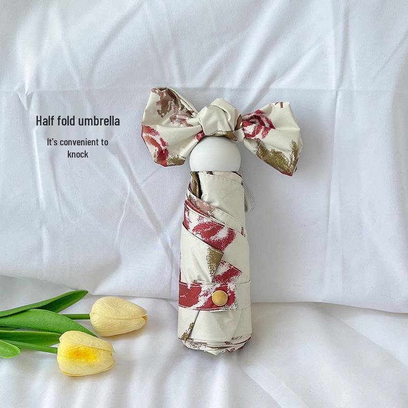 Świeży Styl Przenośny Mini Automatyczny Składany Parasol Damski z Ochroną Przeciwsłoneczną i UV