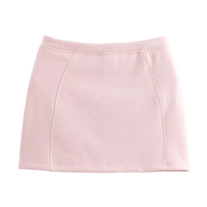 

Kaslead New Arrival Women s Clothing Fashion Style Zipper Ornament Flannel Sweatshirt Mini Skirt 4174838 4174839 Short skirt L