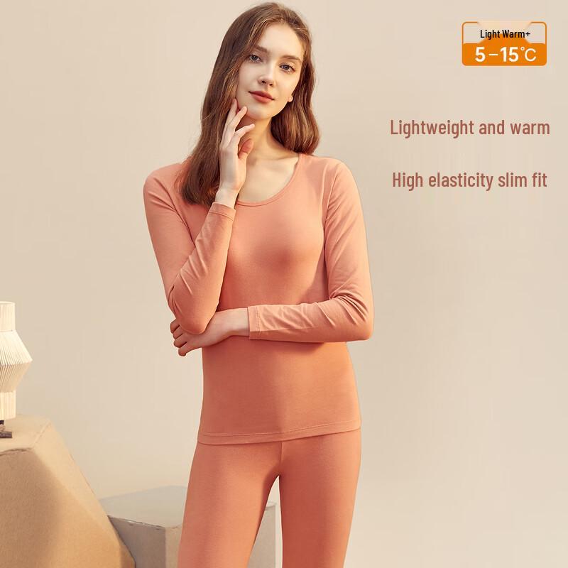Dingguagua 95% Cotton Round Neck Thin Thermal Underwear Set for Couples