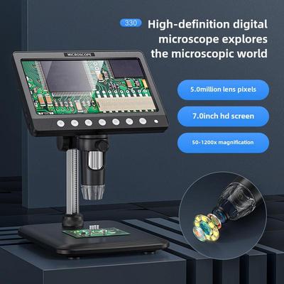 7-inch HD Digital Microscope for Mobile Phone Circuit Board Repair - 1200x Magnification