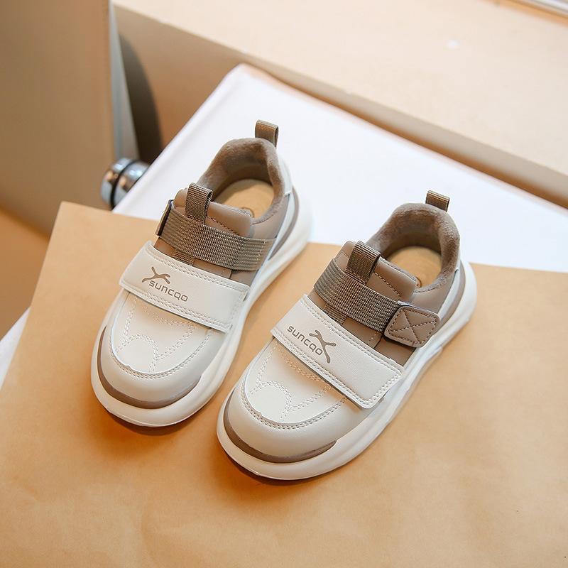 

Осенне-зимняя новая детская кожаная спортивная обувь. Удобная мягкая подошва, нескользящая, кроссовки для мальчиков и девочек. 34 хаки