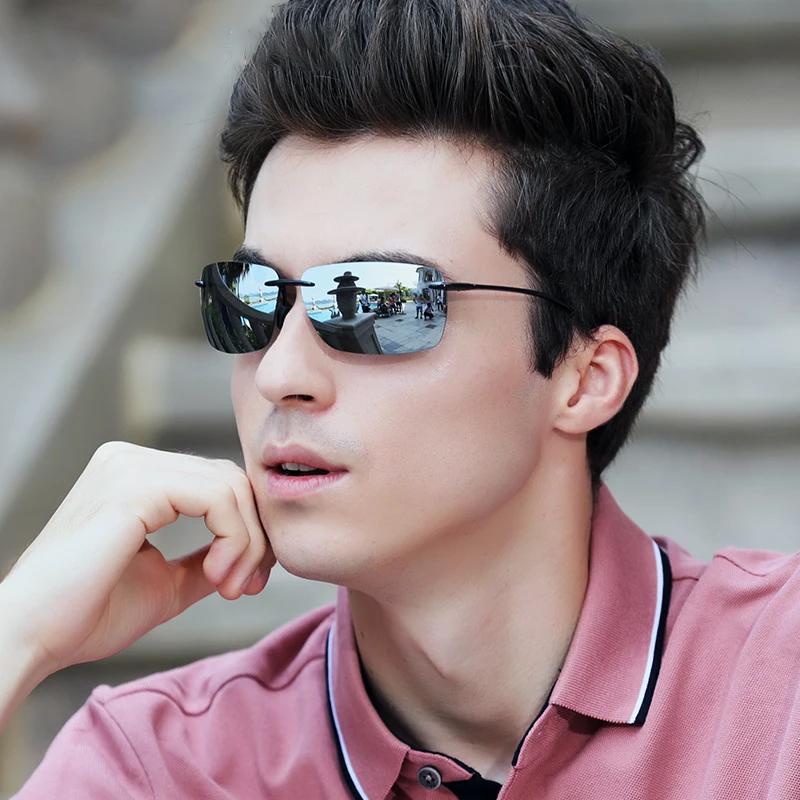 

Солнцезащитные очки без оправы, мужские, сверхлегкие, высококачественные, квадратные, безрамные, солнцезащитные очки для женщин, брендовые дизайнерские зеркальные линзы