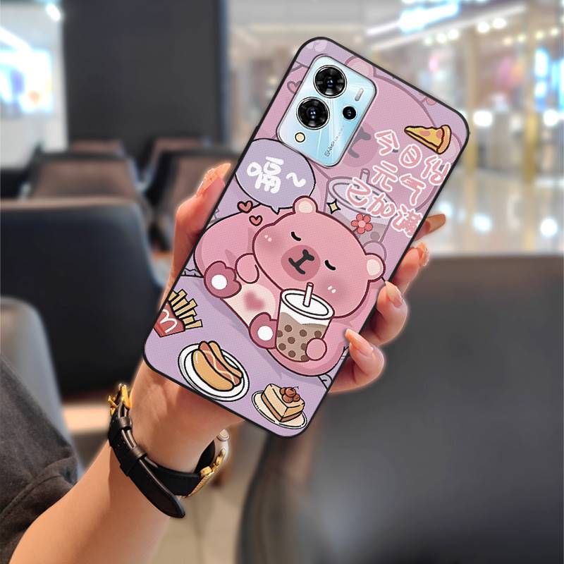 Durable Protective Phone Case For ZTE Blade V40 Pro Fashion Design Silicone Couple Phone Pouch Back Cover Shockproof TPU