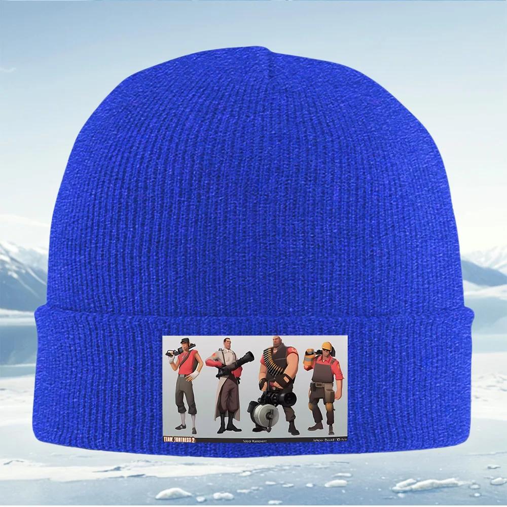 Four Team Fortress Characters Posing Unisex Women Unisex Knitted Hat Beanie Pullover Cap Winter Thermal Warm Christmas Outdo