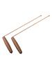 2 Pack 99.9% Copper Dowsing Rods with Real Birch Wood Comfort Handles