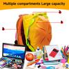 PU Stylish Hamburger Daypack Laptop Storage Zipper Multi-layer Backpack Casual Tote Cheeseburger Backpack for Outdoor Vacation