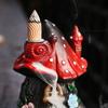 1pc Mushroom House Resin Handicraft Home Ornaments Backflow Incense Burner (Without Incense Cones)