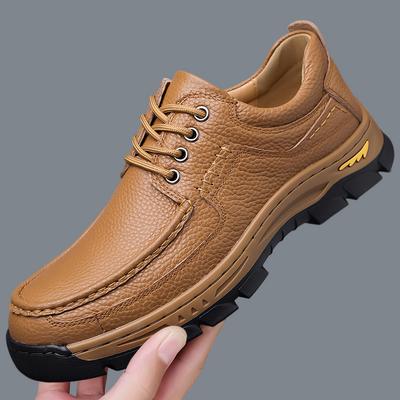 Mode Neue Mode Handgefertigte Leder Freizeitschuhe Rutschfeste Sneakers Herren Wanderschuhe Low Top Fahrschuhe Freizeitspaziergang Trekking Schuhe