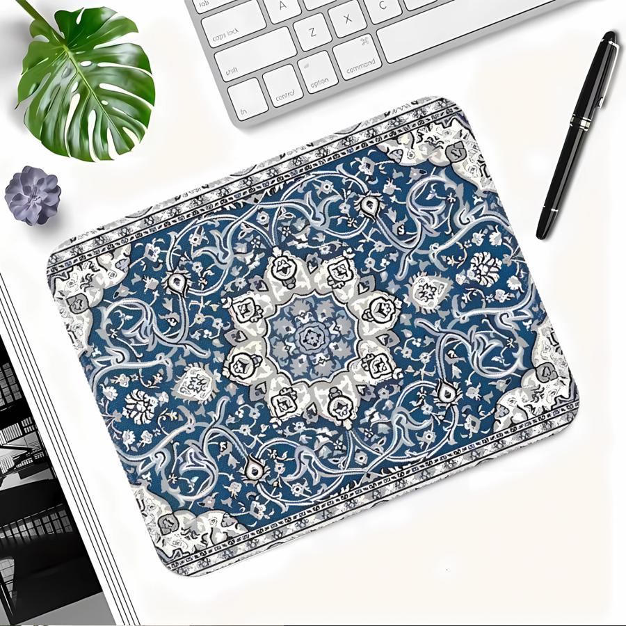 overlock Mouse Pad Desk accessories Keyboard Mouse Pad Computer Laptop Pad office Pad Game Console Pad Blue National Wind