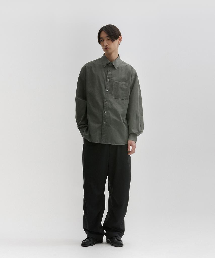 BLANKROOM Pitched Dyed Shirt_Charcoal