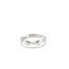Sweet Cute Double Layered Bowknot Rings for Women Girls Light Luxury Exquisit Silver Color Adjustable Rings Jewelry Accessories